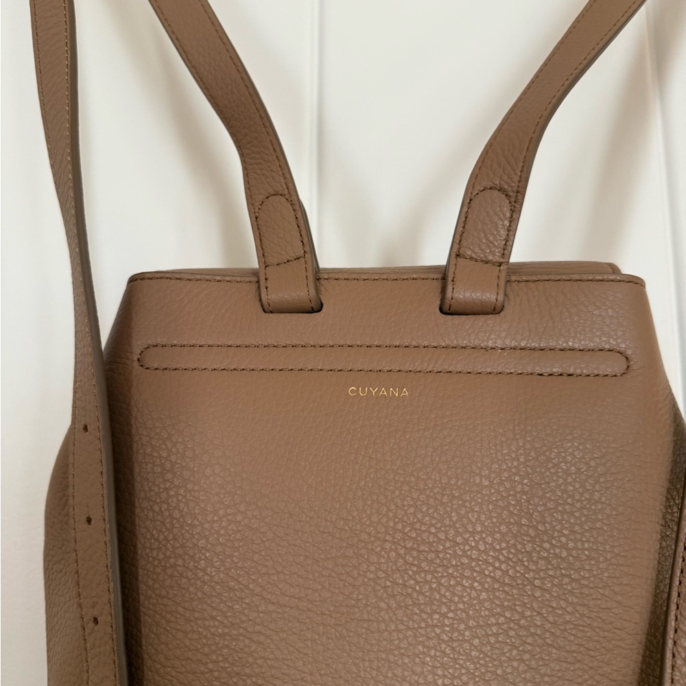 Cuyana Pebbled Leather Mini Backpack in Brown - Picture 2 of 8